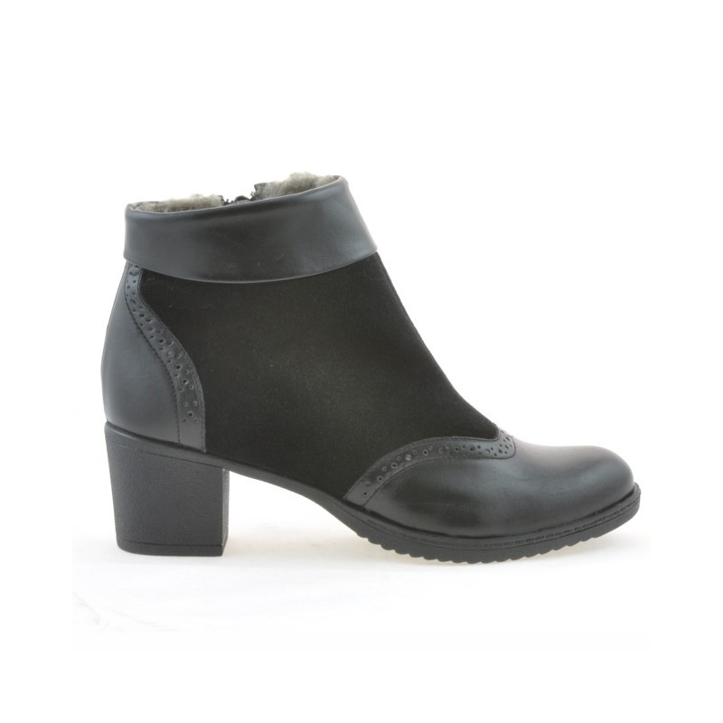 Stivaletti donna 3240 nero combinato