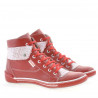 Stivaletti donna 258 rosso+bianco