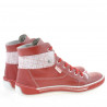 Stivaletti donna 258 rosso+bianco