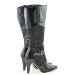 Stivali donna 1109 vernice nera+nero antilope