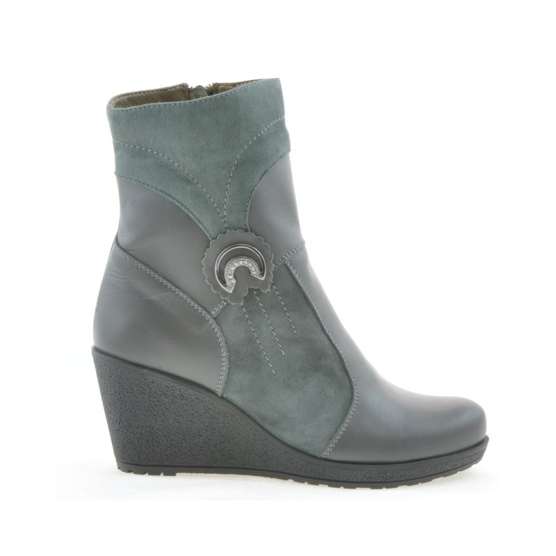 Stivaletti da donna 3220 grigio combinato