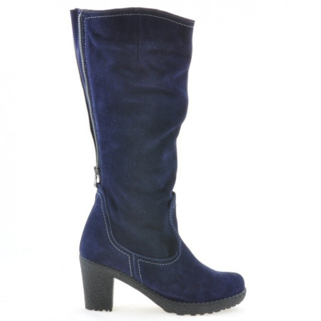 Stivali donna 3258 indaco velluto
