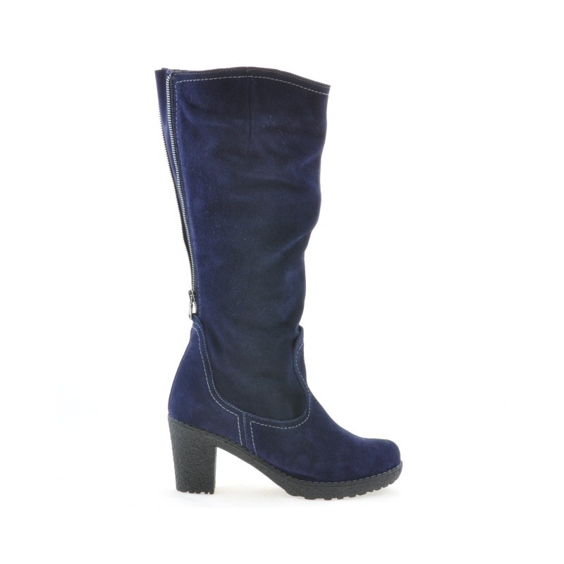 Stivali donna 3258 indaco velluto
