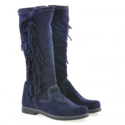Stivali donna 3243 indaco velluto