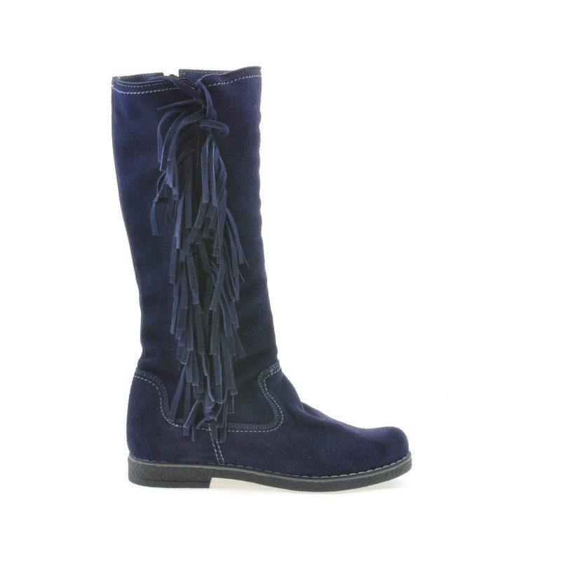 Stivali donna 3243 indaco velluto