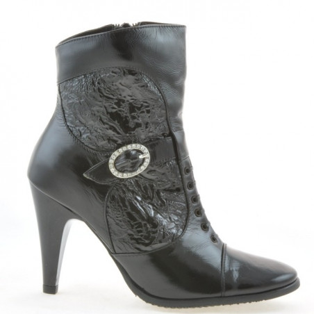 Stivaletti donna 1102 crep vernice nera