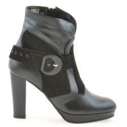 Stivaletti donna 1126 nero+nero antilope