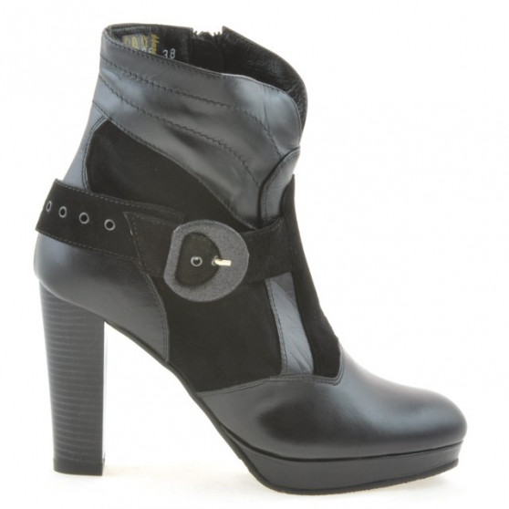 Stivaletti donna 1126 nero+nero antilope