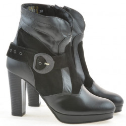 Stivaletti donna 1126 nero+nero antilope