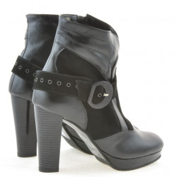 Stivaletti donna 1126 nero+nero antilope