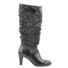 Stivali donna 1120 vernice nera + antilope balloon