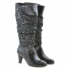 Stivali donna 1120 vernice nera + antilope balloon