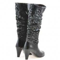 Stivali donna 1120 vernice nera + antilope balloon
