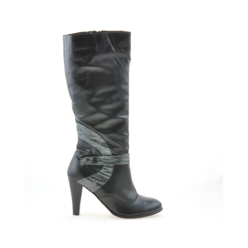 Stivali da donna 1119 nero+grigio