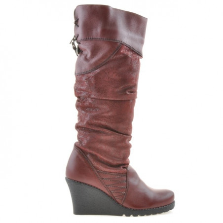 Stivali donna 226 bordeaux combinato