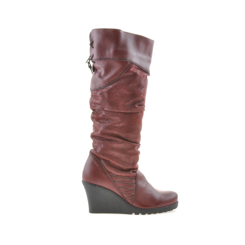 Stivali donna 226 bordeaux combinato