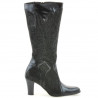 Stivali donna 1111 vernice nera + antilope nera