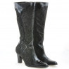 Stivali donna 1111 vernice nera + antilope nera