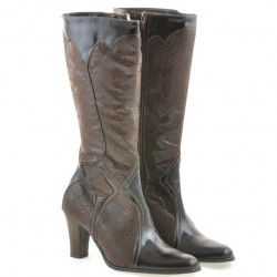 Stivali donna 1111 vernice caffè+caffè antelope