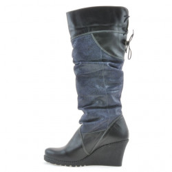 Stivali donna 226 nero+indaco antilope