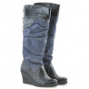 Stivali donna 226 nero+indaco antilope