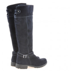 Stivali donna 3225 indaco velluto