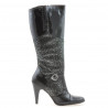 Stivali donna 1109 vernice nera combinata