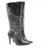 Stivali donna 1109 vernice nera combinata