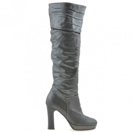 Stivali donna 1118 grigio satinato
