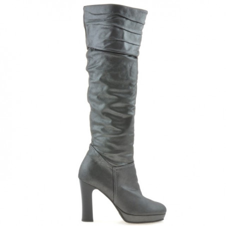 Stivali donna 1118 grigio satinato