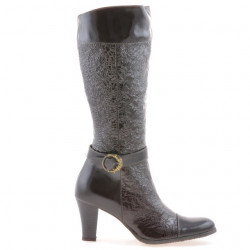 Stivali donna 017 crep vernice caffè