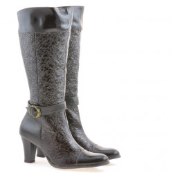Stivali donna 017 crep vernice caffè