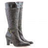 Stivali donna 017 crep vernice caffè