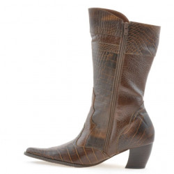 Stivali donna 298 coccodrillo cognac
