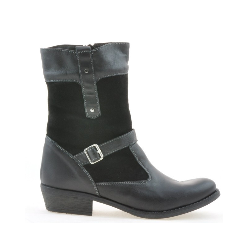 Stivaletti donna 289 nero combinato