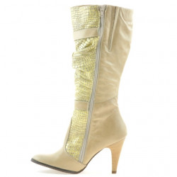 Stivali donna 008 coccodrillo beige