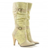Stivali donna 008 coccodrillo beige
