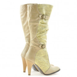 Stivali donna 008 coccodrillo beige