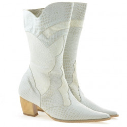 Stivali donna 298 coccodrillo beige