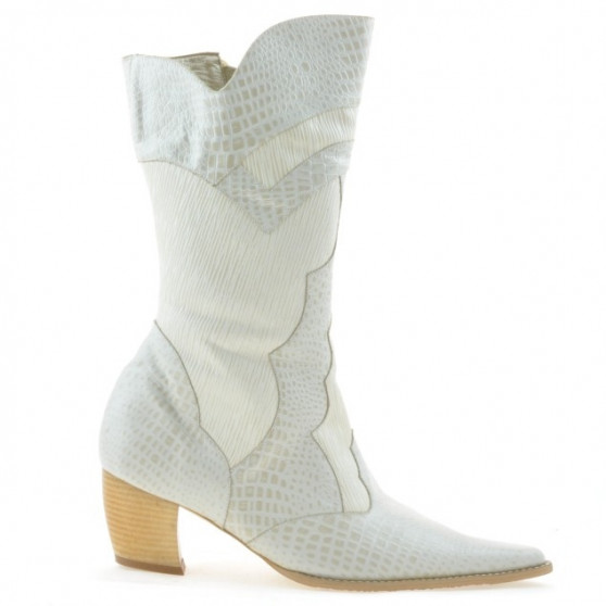 Stivali donna 298 coccodrillo beige