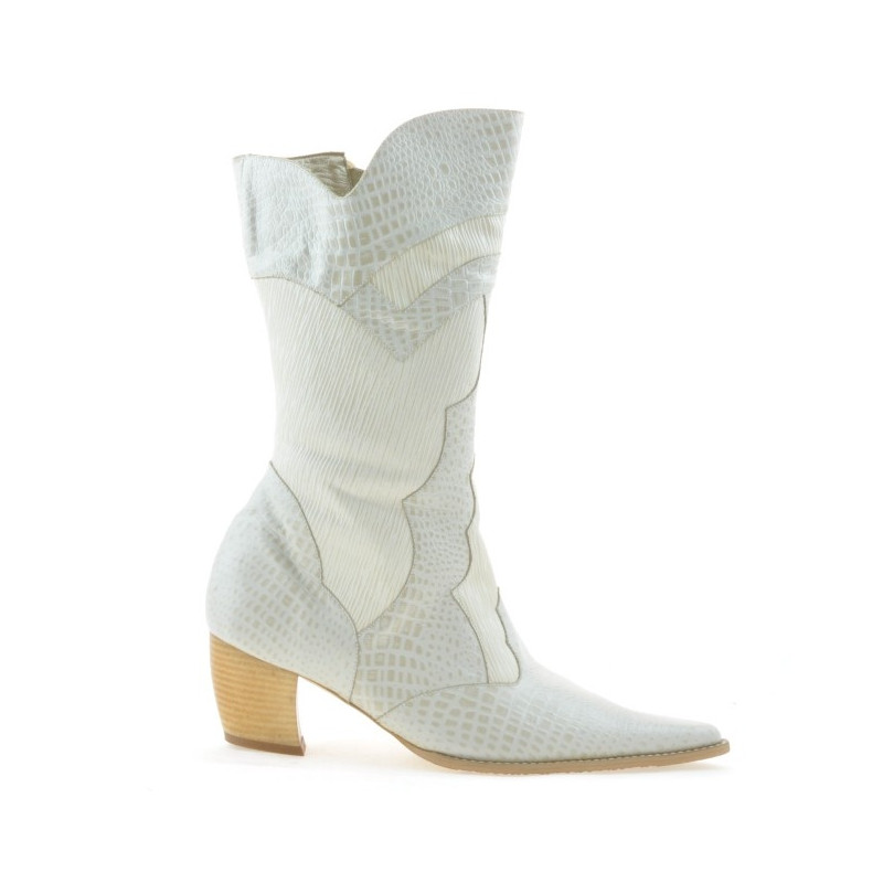 Stivali donna 298 coccodrillo beige