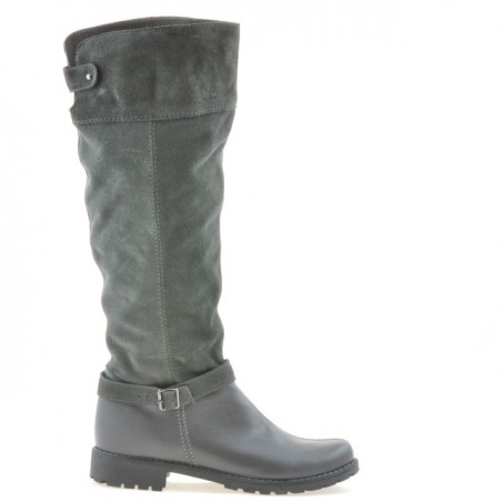 Stivali donna 3225 grigio velour
