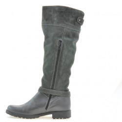Stivali donna 3225 grigio velour