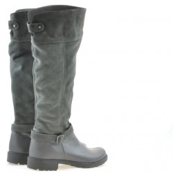 Stivali donna 3225 grigio velour