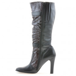 Stivali donna 008-2 nero+bordò combinato