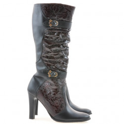 Stivali donna 008-2 nero+bordò combinato
