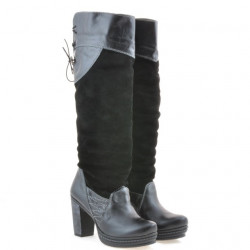 Stivali donna 226-1 nero+nero antilope