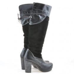 Stivali donna 226-1 nero+nero antilope