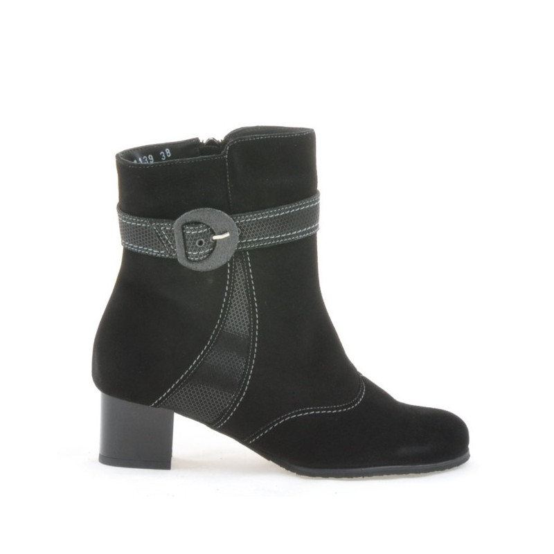 Stivaletti donna 1139 nero antilope combinato