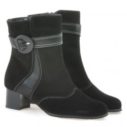 Stivaletti donna 1139 nero antilope combinato